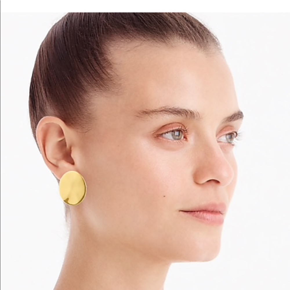 J.Crew Hammered disc earrings